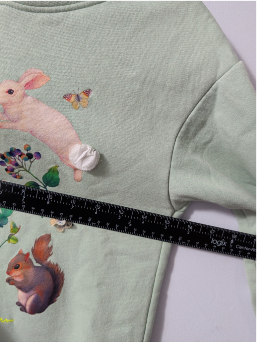 H&M Green Nature Animal Hoodie Sweatshirt Hooded Dress Woodli Chem 3D 8-10 Girls - Picture 5 of 6